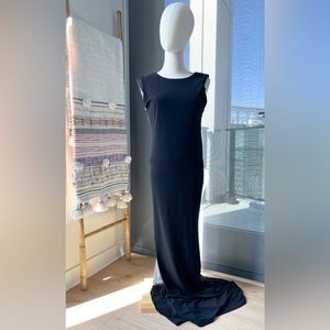 Alice + Olivia by Stacey Bendet Shelly Black Cut-Out Back Long Maxi Dress 10